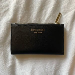 LIKE NEW Kate Spade Morgan Small Slim Black Leather Bifold Wallet